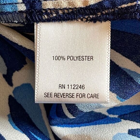 Sami & Jo Womens‎ Button Down Shirt Long Sleeve Top Geometric Abstract Blue XL - Picture 7 of 10